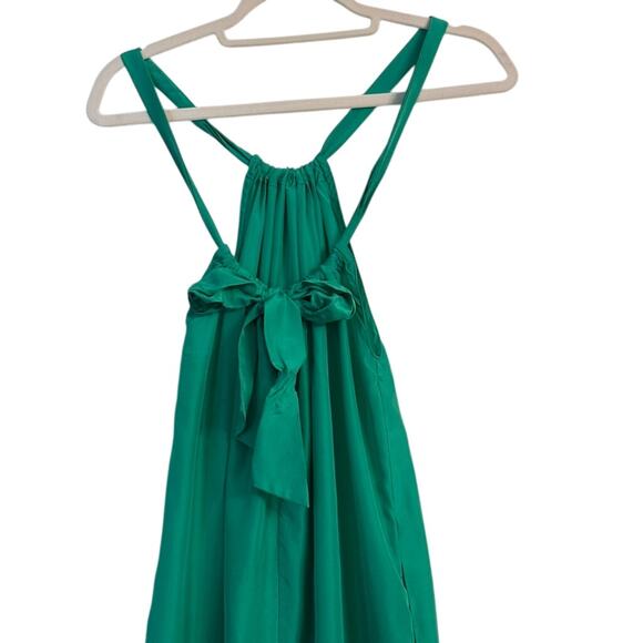 Banana Republic Silk Maxi Dress Ibiza Green Goddess Like New XS - Picture 9 of 11